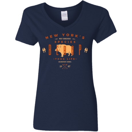 T-Shirts Navy / S BEBOP Women's V-Neck T-Shirt