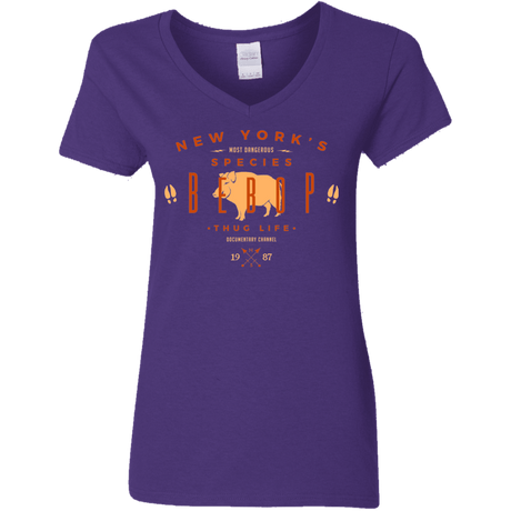 T-Shirts Purple / S BEBOP Women's V-Neck T-Shirt