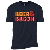 T-Shirts Midnight Navy / YXS Beer And Bacon Boys Premium T-Shirt