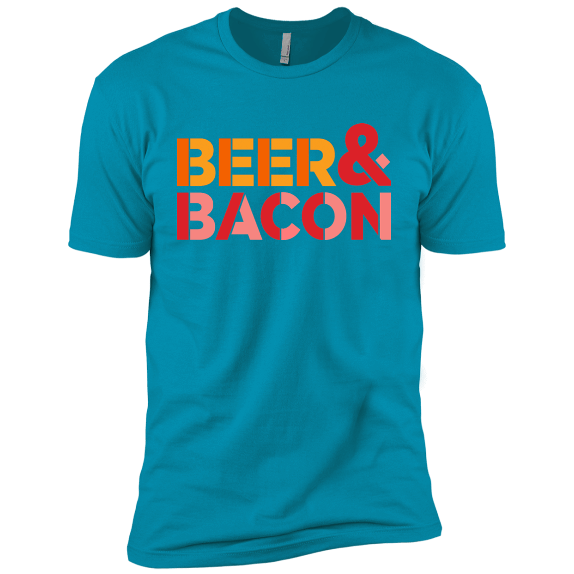 T-Shirts Turquoise / YXS Beer And Bacon Boys Premium T-Shirt