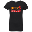T-Shirts Black / YXS Beer And Bacon Girls Premium T-Shirt