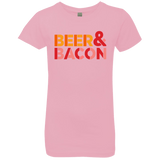 T-Shirts Light Pink / YXS Beer And Bacon Girls Premium T-Shirt