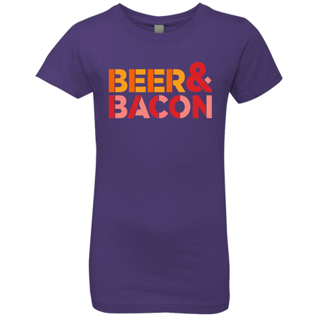 T-Shirts Purple Rush / YXS Beer And Bacon Girls Premium T-Shirt