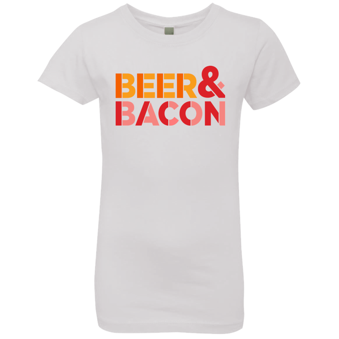 T-Shirts White / YXS Beer And Bacon Girls Premium T-Shirt