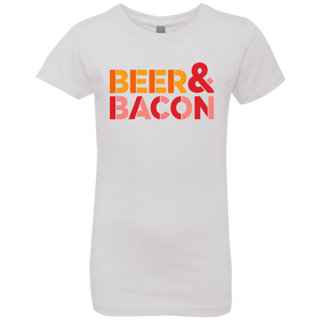 T-Shirts White / YXS Beer And Bacon Girls Premium T-Shirt