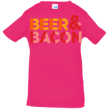 T-Shirts Hot Pink / 6 Months Beer And Bacon Infant PremiumT-Shirt