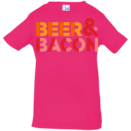 T-Shirts Hot Pink / 6 Months Beer And Bacon Infant PremiumT-Shirt