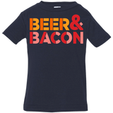 T-Shirts Navy / 6 Months Beer And Bacon Infant PremiumT-Shirt