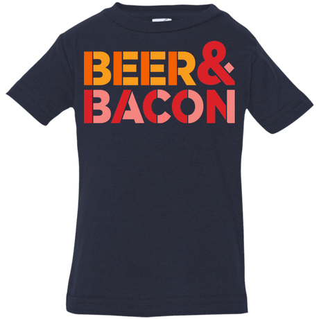 T-Shirts Navy / 6 Months Beer And Bacon Infant PremiumT-Shirt