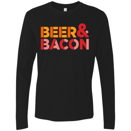 T-Shirts Black / Small Beer And Bacon Men's Premium Long Sleeve