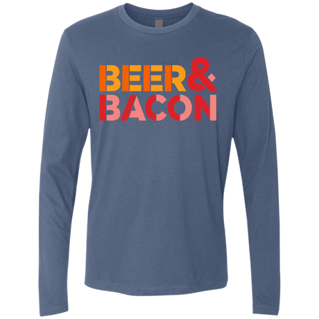 T-Shirts Indigo / Small Beer And Bacon Men's Premium Long Sleeve