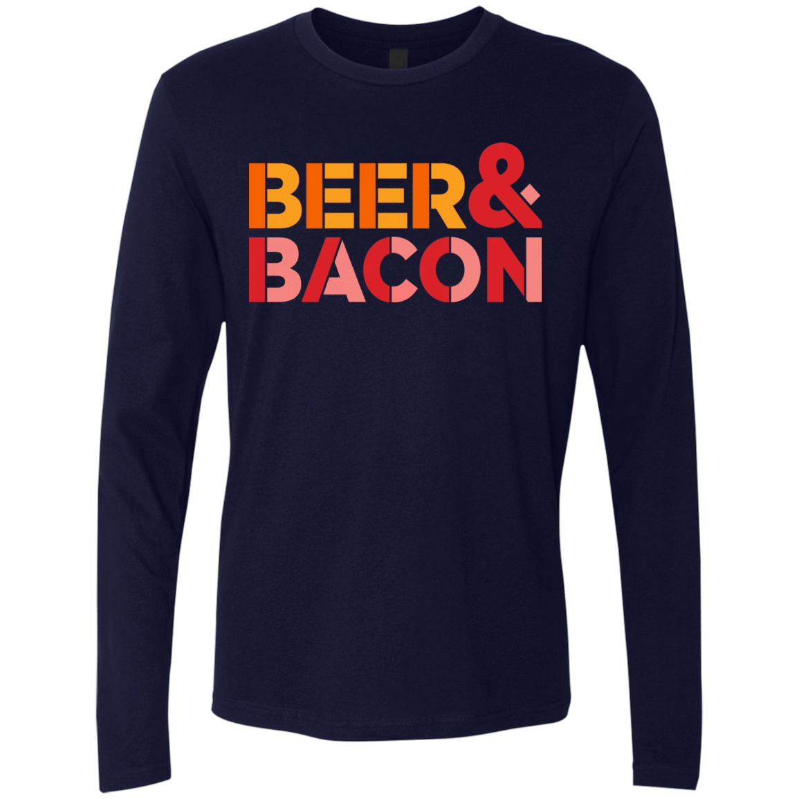 T-Shirts Midnight Navy / Small Beer And Bacon Men's Premium Long Sleeve