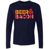 T-Shirts Midnight Navy / Small Beer And Bacon Men's Premium Long Sleeve