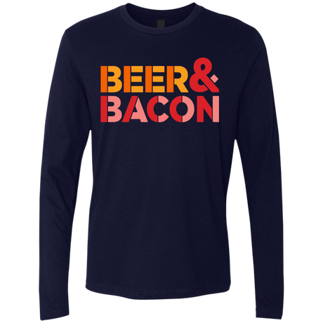 T-Shirts Midnight Navy / Small Beer And Bacon Men's Premium Long Sleeve