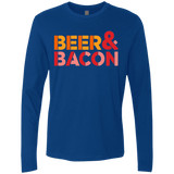 T-Shirts Royal / Small Beer And Bacon Men's Premium Long Sleeve