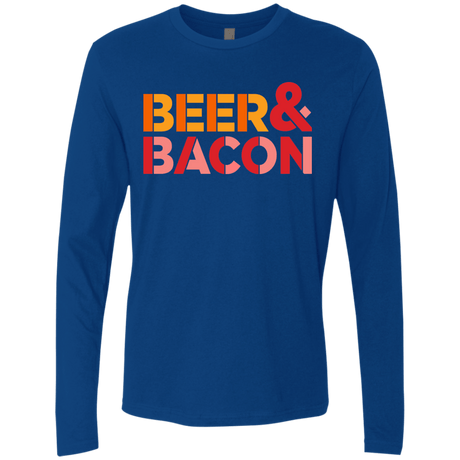 T-Shirts Royal / Small Beer And Bacon Men's Premium Long Sleeve