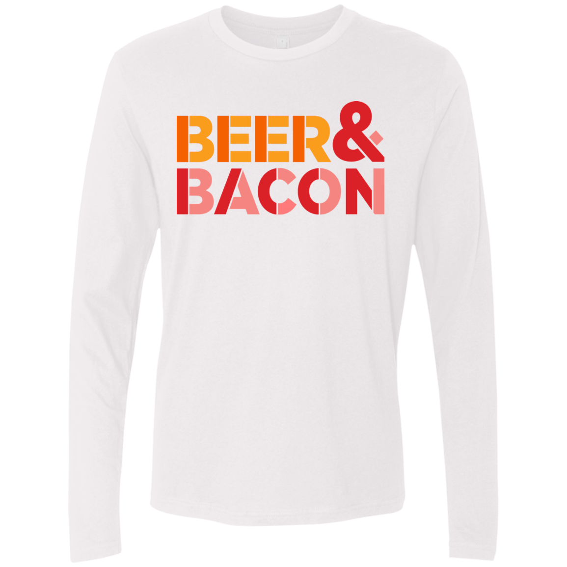 T-Shirts White / Small Beer And Bacon Men's Premium Long Sleeve
