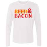 T-Shirts White / Small Beer And Bacon Men's Premium Long Sleeve