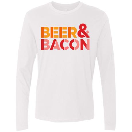 T-Shirts White / Small Beer And Bacon Men's Premium Long Sleeve