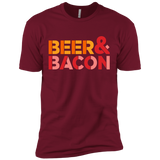 T-Shirts Cardinal / X-Small Beer And Bacon Men's Premium T-Shirt