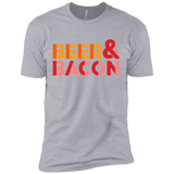 T-Shirts Heather Grey / X-Small Beer And Bacon Men's Premium T-Shirt