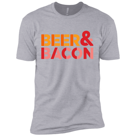 T-Shirts Heather Grey / X-Small Beer And Bacon Men's Premium T-Shirt