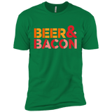 T-Shirts Kelly Green / X-Small Beer And Bacon Men's Premium T-Shirt
