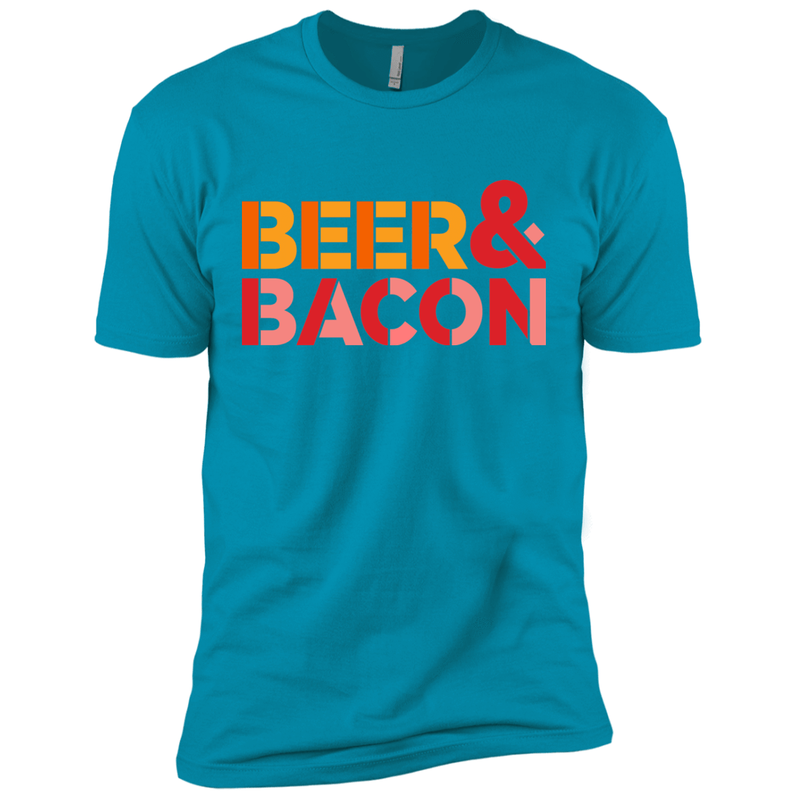 T-Shirts Turquoise / X-Small Beer And Bacon Men's Premium T-Shirt