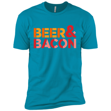 T-Shirts Turquoise / X-Small Beer And Bacon Men's Premium T-Shirt