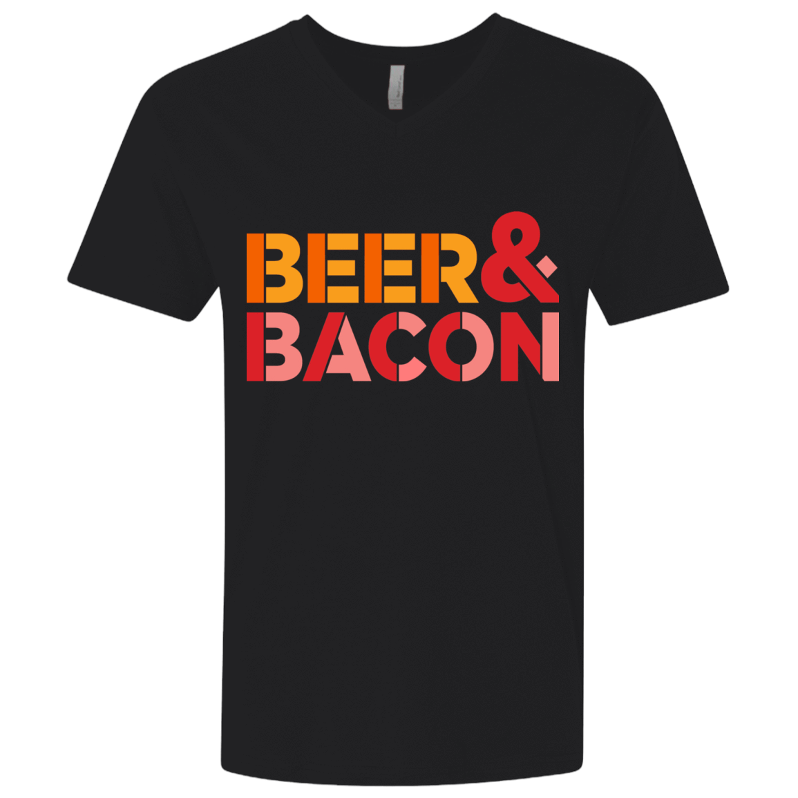 T-Shirts Black / X-Small Beer And Bacon Men's Premium V-Neck