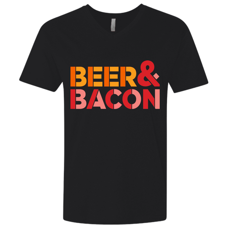 T-Shirts Black / X-Small Beer And Bacon Men's Premium V-Neck