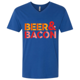 T-Shirts Royal / X-Small Beer And Bacon Men's Premium V-Neck