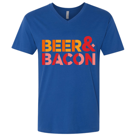 T-Shirts Royal / X-Small Beer And Bacon Men's Premium V-Neck