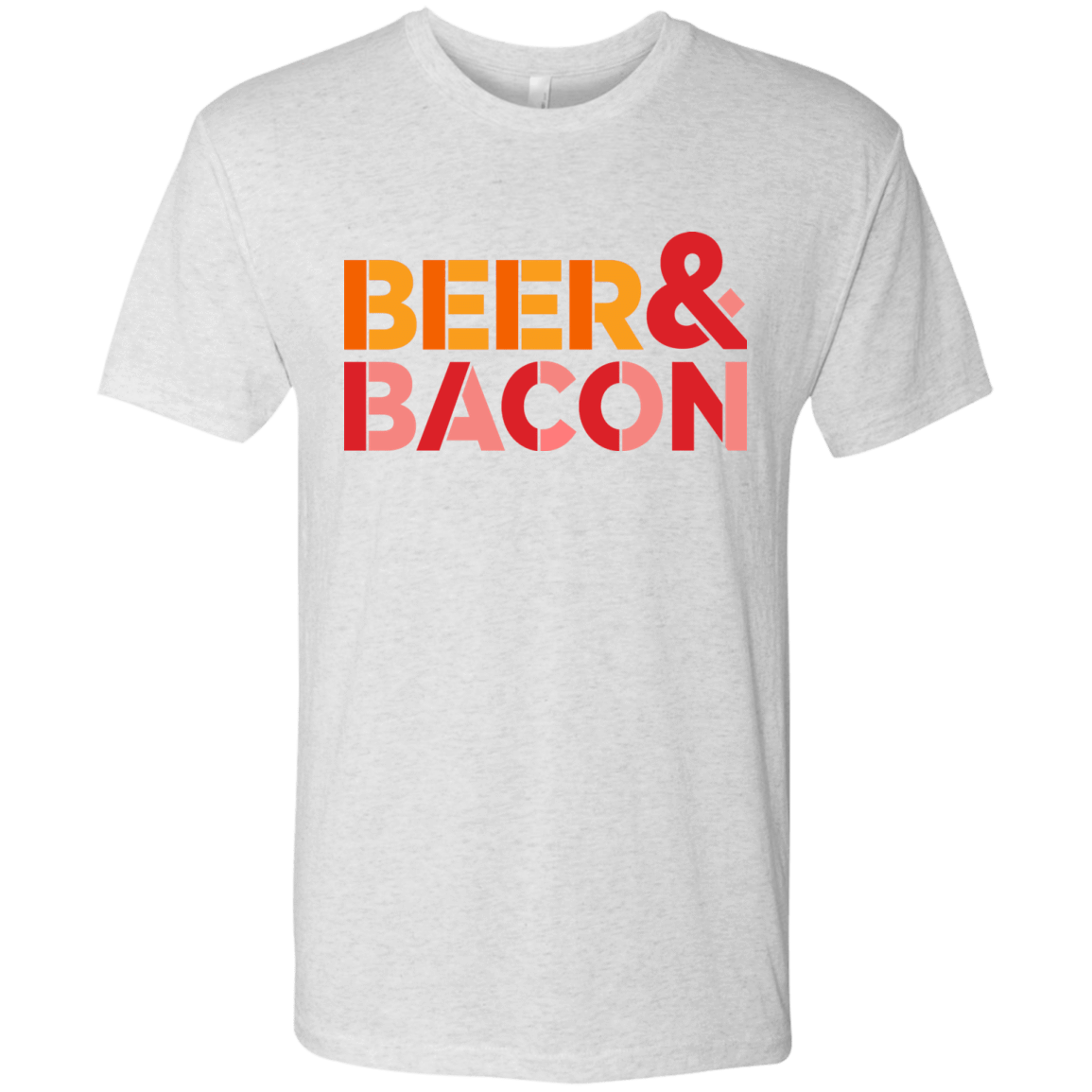 T-Shirts Heather White / Small Beer And Bacon Men's Triblend T-Shirt