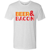 T-Shirts Heather White / Small Beer And Bacon Men's Triblend T-Shirt