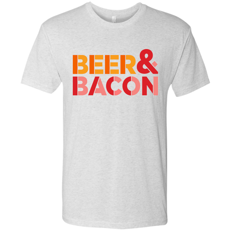 T-Shirts Heather White / Small Beer And Bacon Men's Triblend T-Shirt