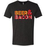 T-Shirts Vintage Black / Small Beer And Bacon Men's Triblend T-Shirt