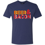 T-Shirts Vintage Navy / Small Beer And Bacon Men's Triblend T-Shirt
