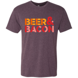 T-Shirts Vintage Purple / Small Beer And Bacon Men's Triblend T-Shirt