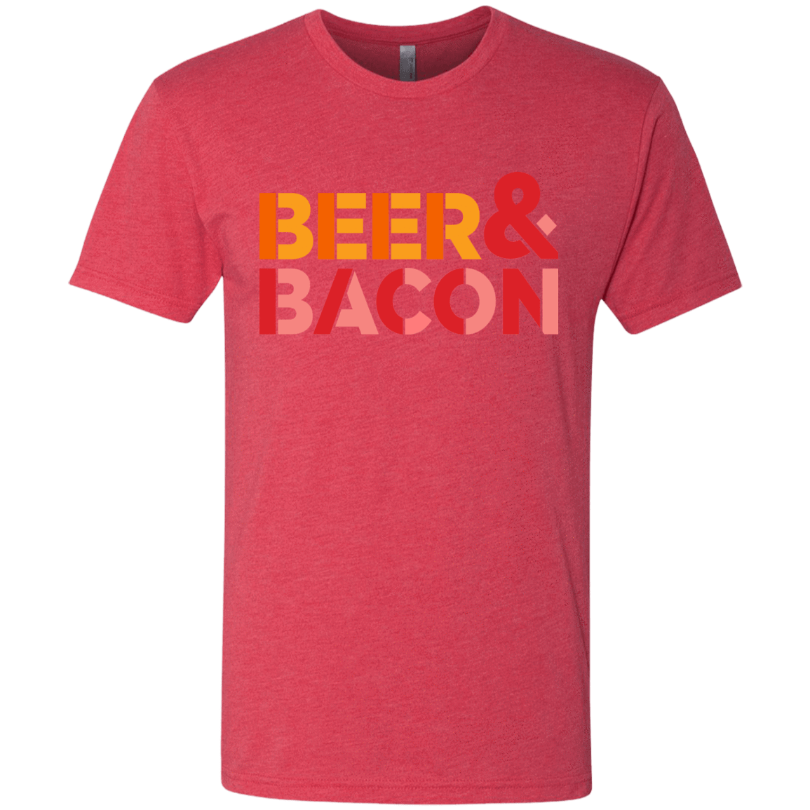 T-Shirts Vintage Red / Small Beer And Bacon Men's Triblend T-Shirt
