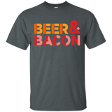 T-Shirts Dark Heather / Small Beer And Bacon T-Shirt