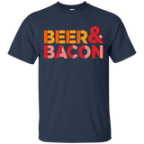 T-Shirts Navy / Small Beer And Bacon T-Shirt