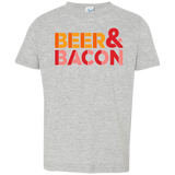 T-Shirts Heather Grey / 2T Beer And Bacon Toddler Premium T-Shirt