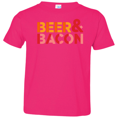 T-Shirts Hot Pink / 2T Beer And Bacon Toddler Premium T-Shirt