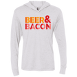 T-Shirts Heather White / X-Small Beer And Bacon Triblend Long Sleeve Hoodie Tee