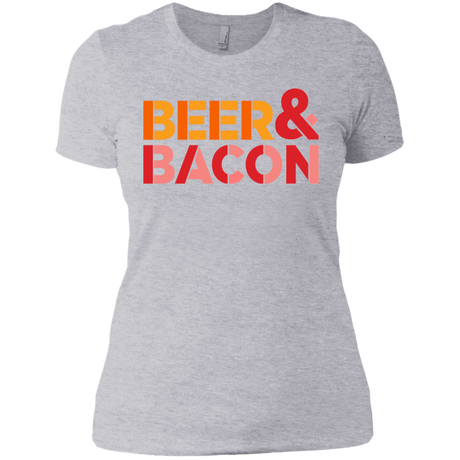 T-Shirts Heather Grey / X-Small Beer And Bacon Women's Premium T-Shirt
