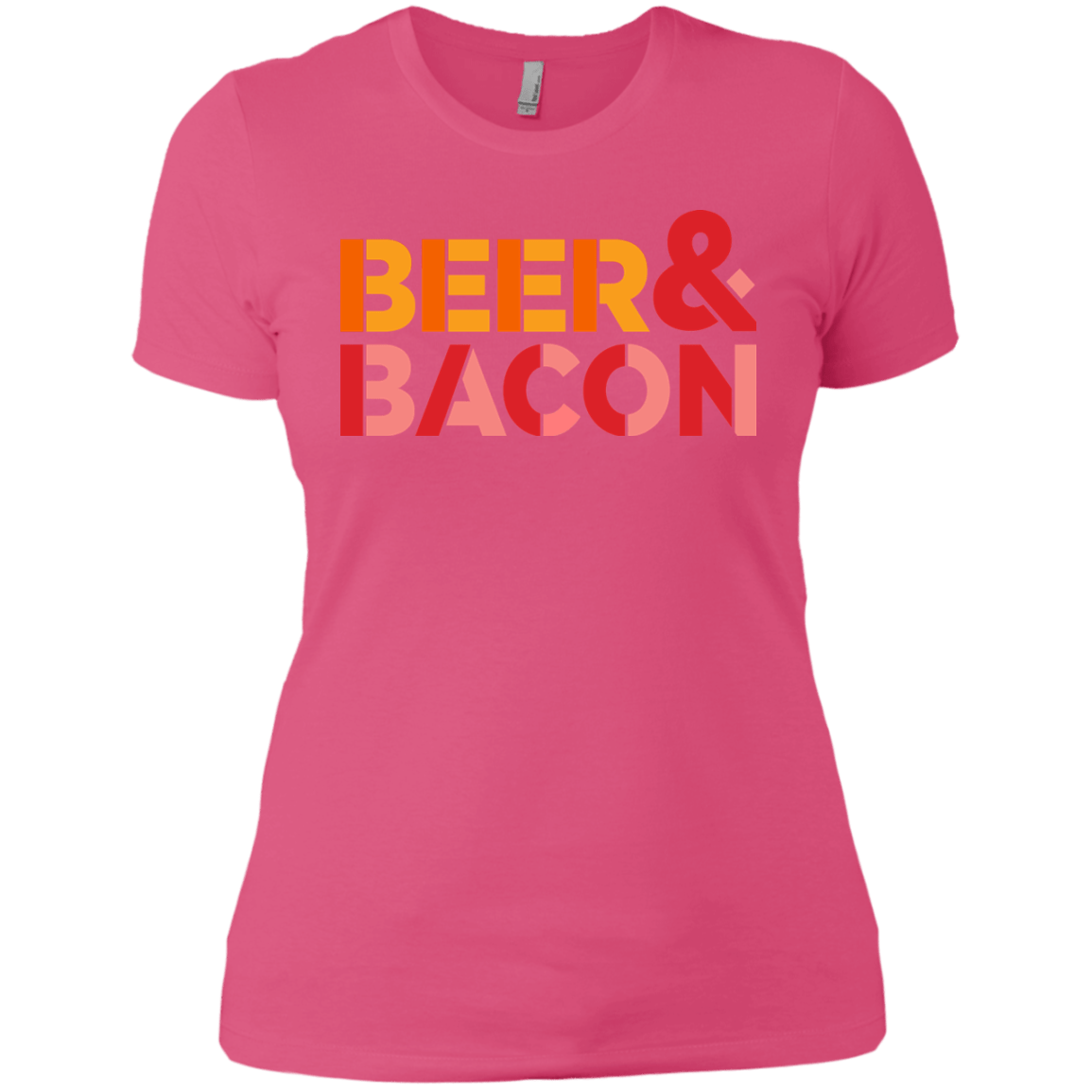 T-Shirts Hot Pink / X-Small Beer And Bacon Women's Premium T-Shirt