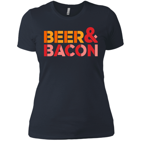 T-Shirts Indigo / X-Small Beer And Bacon Women's Premium T-Shirt