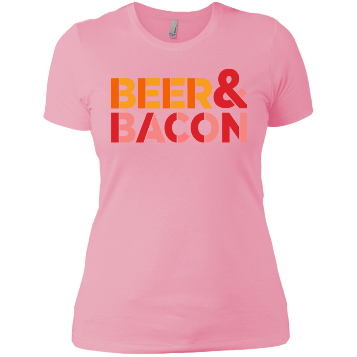 T-Shirts Light Pink / X-Small Beer And Bacon Women's Premium T-Shirt