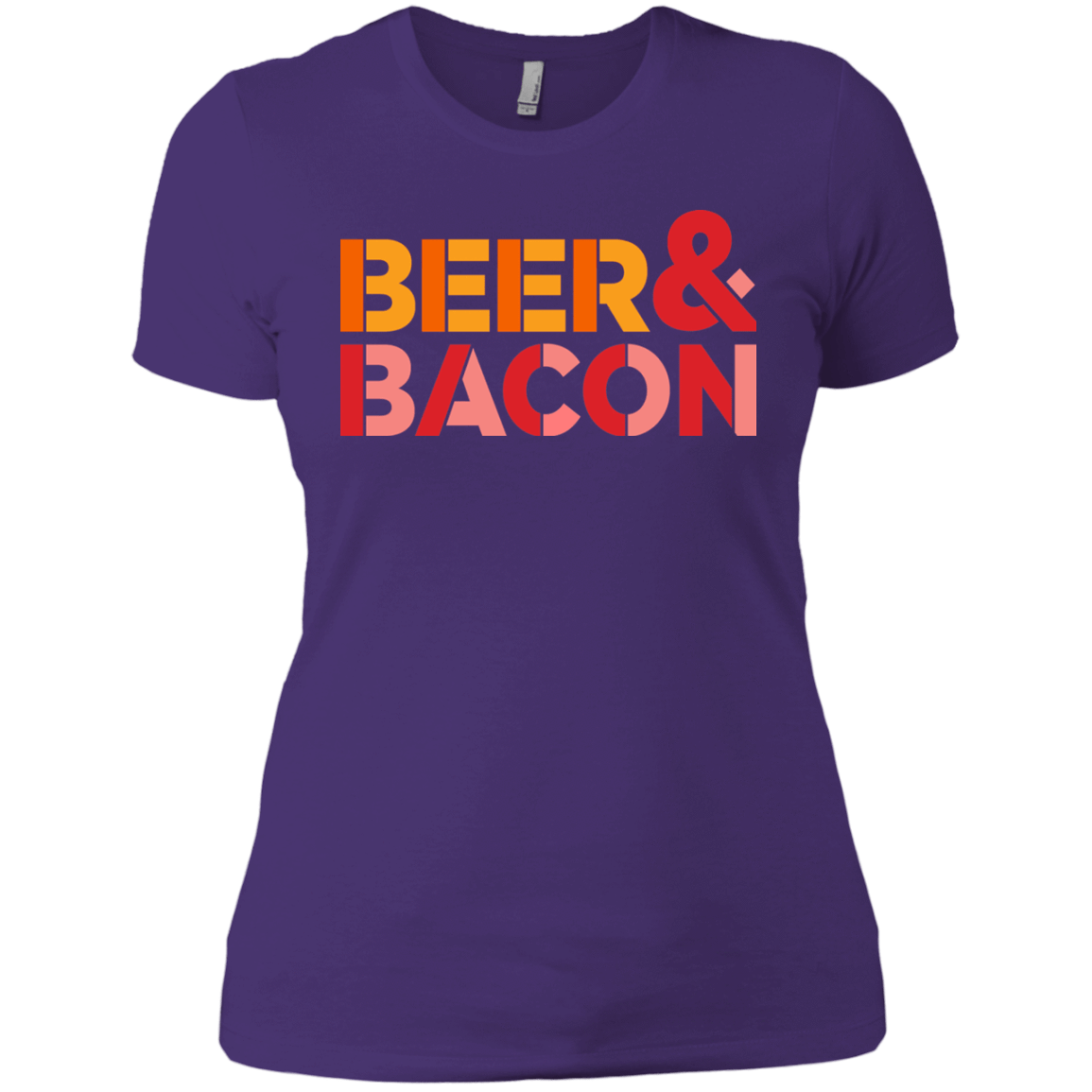 T-Shirts Purple Rush/ / X-Small Beer And Bacon Women's Premium T-Shirt